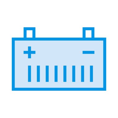 pil ile artı ve eksi sembolleri satırı simgesi, vektör çizim