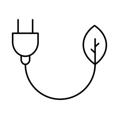 Beyaz arka plan üzerinde izole yaprak ince çizgi fiş