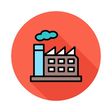 Beyaz arka planda daireye fabrikasında çalışan