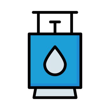 Gri mavi benzin pompası üzerinde izole beyaz arka plan damla