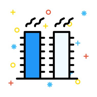 Bacalar renkli semboller ile beyaz arka plan üzerinde sigara