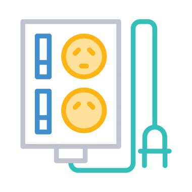 Beyaz arka plan üzerinde izole basit uzatma kablosu