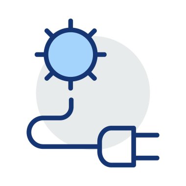 Güneş beyaz arka plan üzerinde izole gri ve mavi renkler için bağlanma