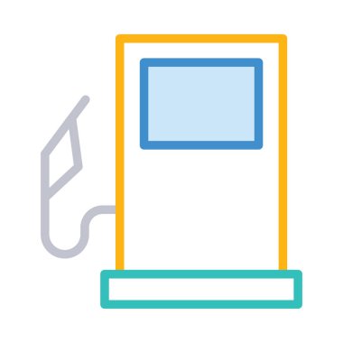 Beyaz arka plan üzerinde izole basit benzin pompası