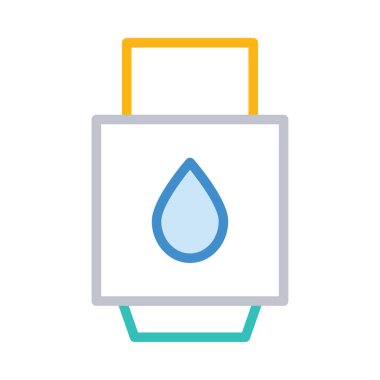 Beyaz arka plan üzerinde izole çizgi stili benzin pompa