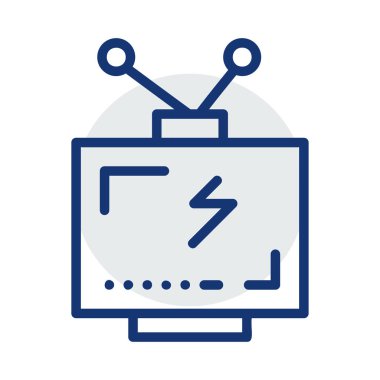 Beyaz arka plan üzerinde izole mavi ve gri renklerde flash Converter