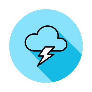 Beyaz arka planda daireye flaş ile bulut