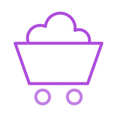 Beyaz arka plan üzerinde izole anahat mor taşıma