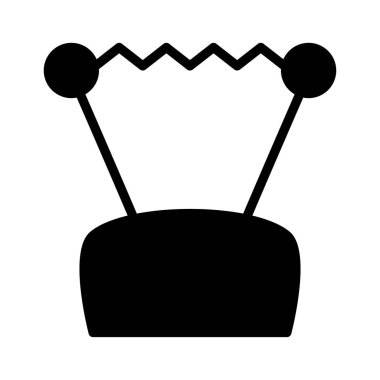 Beyaz arka plan üzerinde izole glif anten