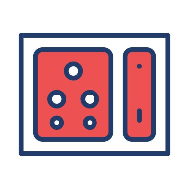 Beyaz arka plan üzerinde izole kırmızı soket