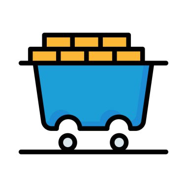 Beyaz arka plan üzerinde izole tuğlalar ile mavi taşıma