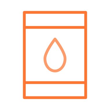 Beyaz arka plan üzerinde izole yakıt ile anahat turuncu kutu