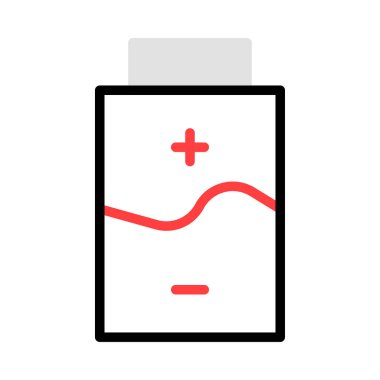 enerji kavramı satırı simgesi, vektör çizim