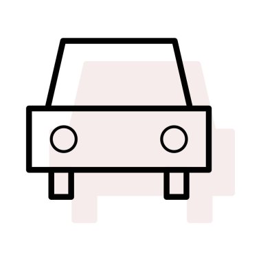 Bej gölge beyaz zemin üzerine izole araba