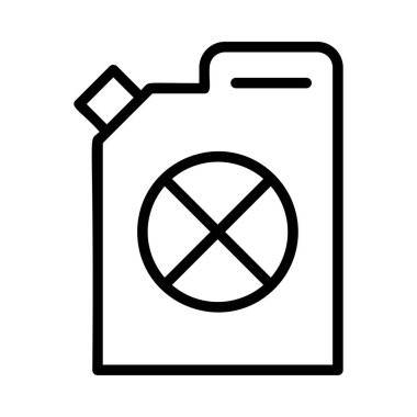 Beyaz arka plan üzerinde izole siyah anahat teneke kutu