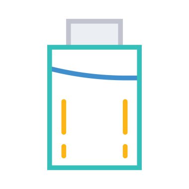 Beyaz arka plan üzerinde izole basit pil