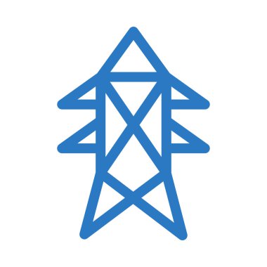 Beyaz arka plan üzerinde izole mavi güç hattı 