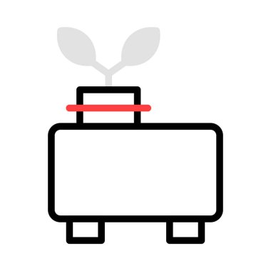 enerji kavramı satırı simgesi, vektör çizim