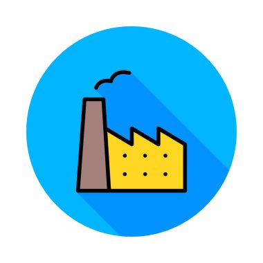 Beyaz arka planda daireye fabrikada