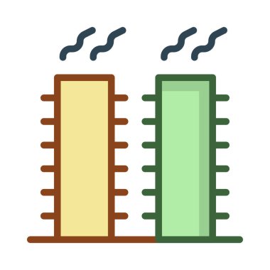 Beyaz arka plan üzerinde izole renkli güç hattı