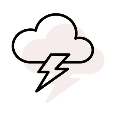 Bej gölge beyaz zemin üzerine izole flash ile bulut