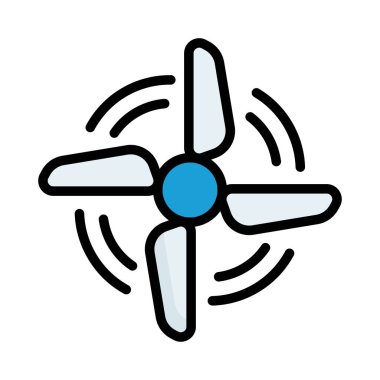 Beyaz arka plan üzerinde izole gri ve mavi çalışma fan