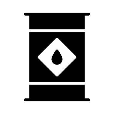 siyah glif varil petrol ile izole üzerinde beyaz arka plan damla 