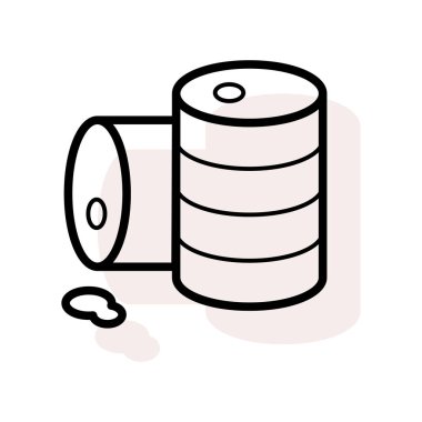 Yuvarlak sarnıçlar bej gölge beyaz zemin üzerine izole