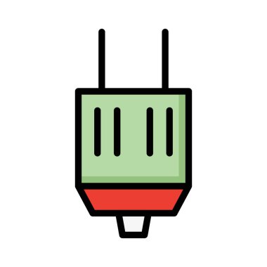 Beyaz arka plan üzerinde izole kırmızı ve yeşil fiş