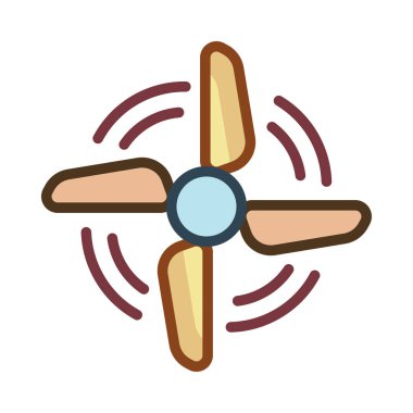 Fan renk simgesi, vektör çizim