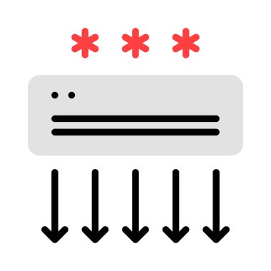 enerji kavramı satırı simgesi, vektör çizim