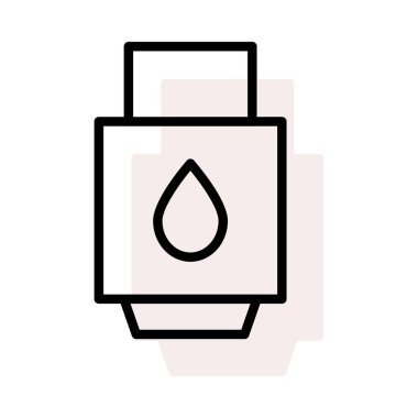 Bej gölge beyaz zemin üzerine izole damla ile nesne