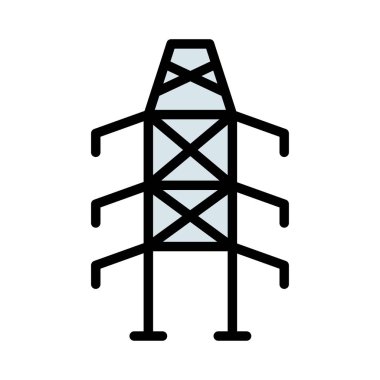 Beyaz arka plan üzerinde izole gri güç hattı