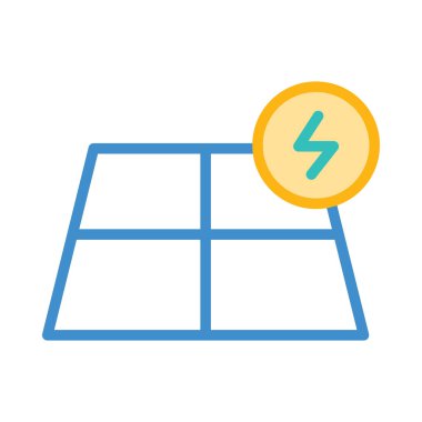 Basit güneş paneli beyaz arka plan üzerinde izole