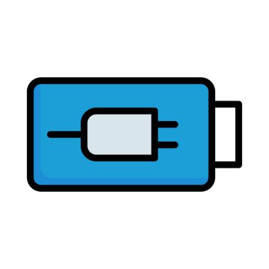 Beyaz arka plan üzerinde izole tak sembolü ile USB flash