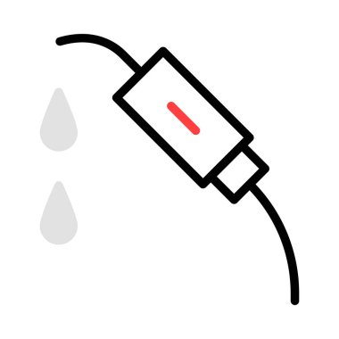 enerji kavramı satırı simgesi, vektör çizim