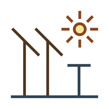 Güneş pilleri güneş beyaz arka plan üzerinde izole