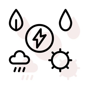 Farklı semboller bej gölge beyaz zemin üzerine izole