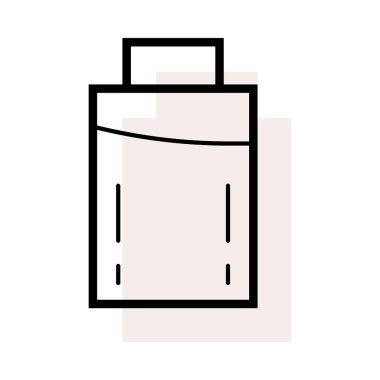 Küçük pil bej gölge beyaz zemin üzerine izole