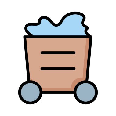 Beyaz arka plan üzerinde izole kahverengi at arabası