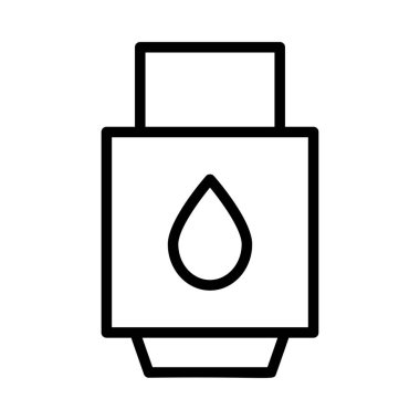 Beyaz arka plan üzerinde izole siyah anahat benzin pompası