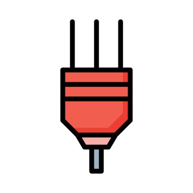 Kırmızı Üçlü fiş üzerinde izole beyaz arka plan