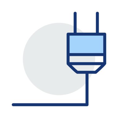 Beyaz arka plan üzerinde izole mavi ve gri renklerde uzun satır içeren fiş