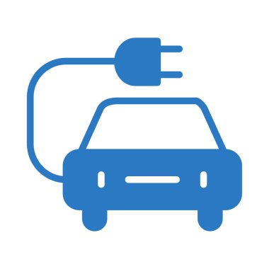 mavi araba ile fiş üzerinde izole beyaz arka plan 