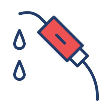 Beyaz arka plan üzerinde izole kırmızı benzin bașlık