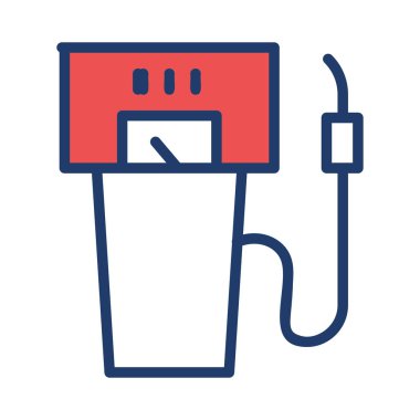 Beyaz arka plan üzerinde izole benzin istasyonu