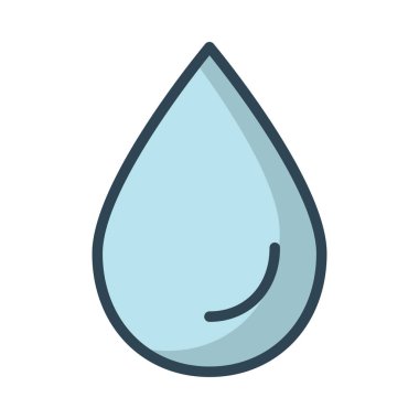 su damlası simgesi, vektör illüstrasyonu