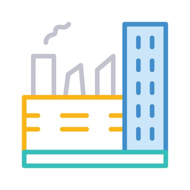 Beyaz arka plan üzerinde izole basit çalışma fabrika