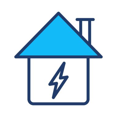 Flash üzerinde izole beyaz arka plan ile mavi ev