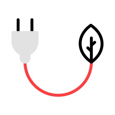 enerji kavramı satırı simgesi, vektör çizim